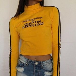 trendy kill bill crop. //